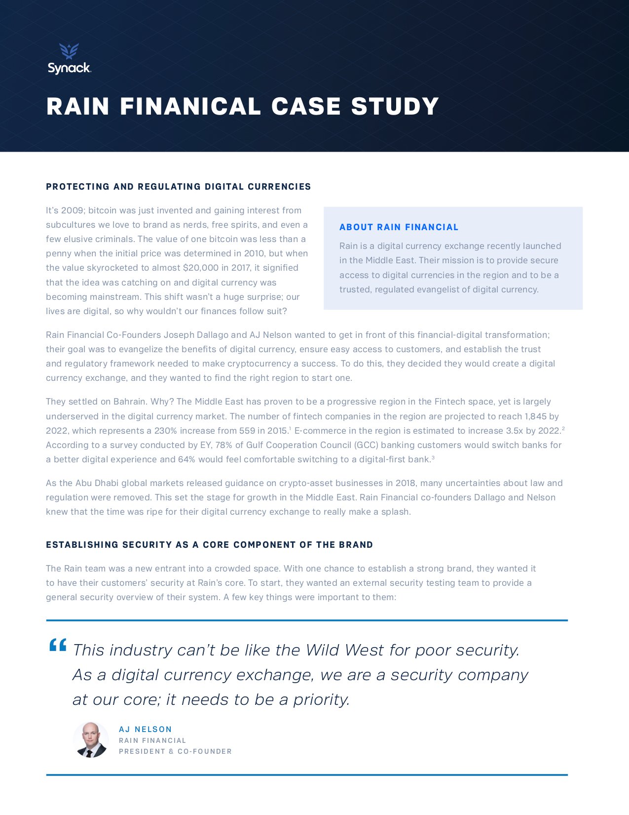 Rain Financial Case Study_cover Rain Financial Case Study_cover