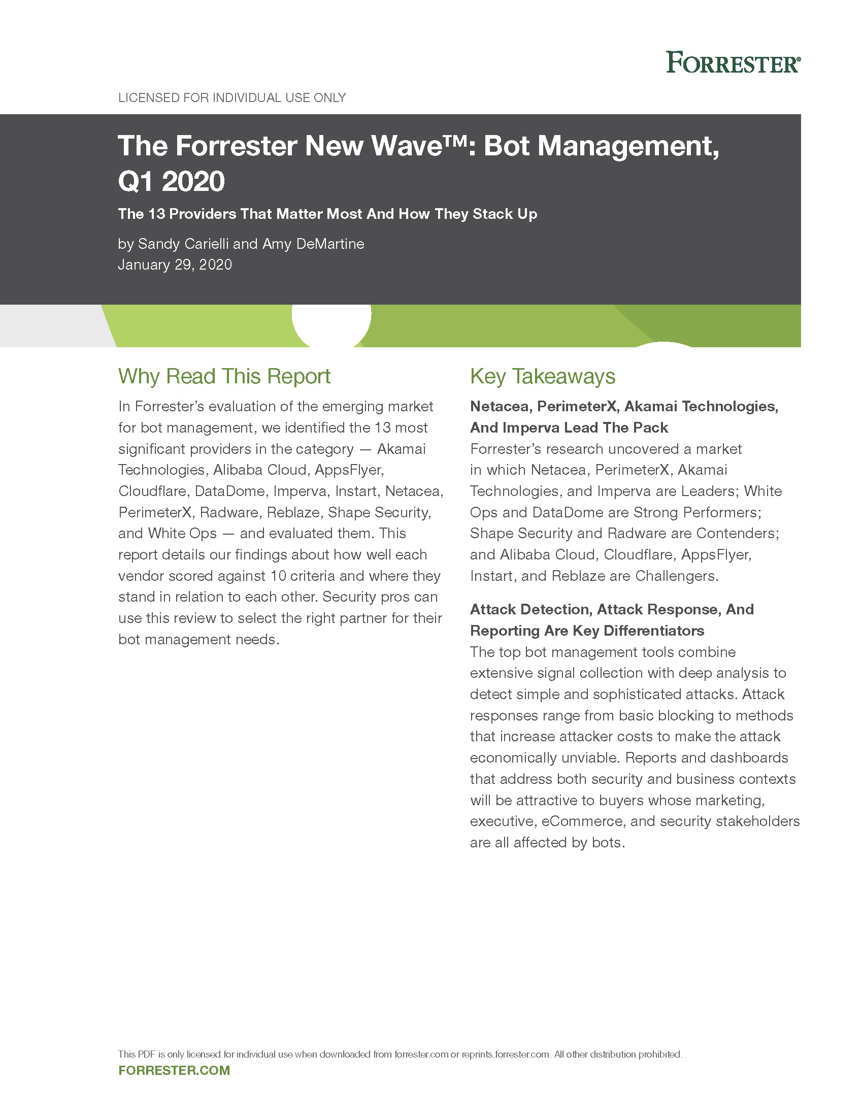The Forrester New Wave™_ Bot Management, Q1 2020_Page_01 The Forrester New Wave™_ Bot Management, Q1 2020_Page_01