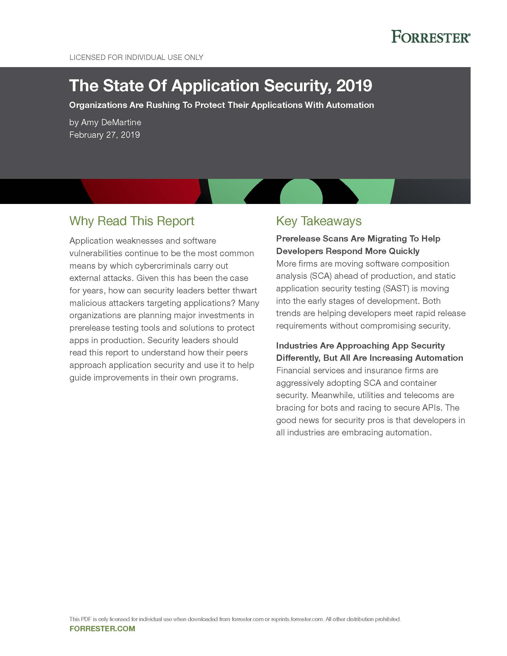 The State Of Application Security, 2019 Forrester_Page_01 The State Of Application Security, 2019 Forrester_Page_01